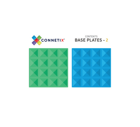 CONNETIX - 2 Piece Blue & Green Base Plate Pack